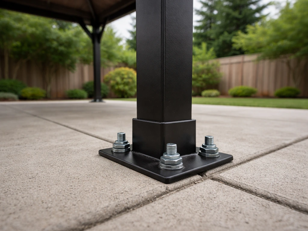 how to anchor a gazebo to concrete patio