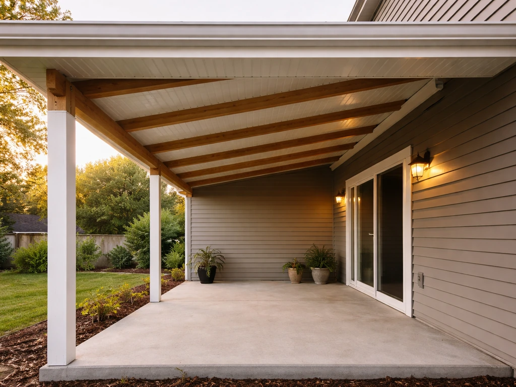 How to Build a Patio Roof Attached to a House