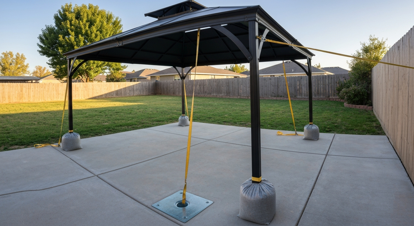 How to Weigh Down a Gazebo on a Patio: DIY Anchoring Guide