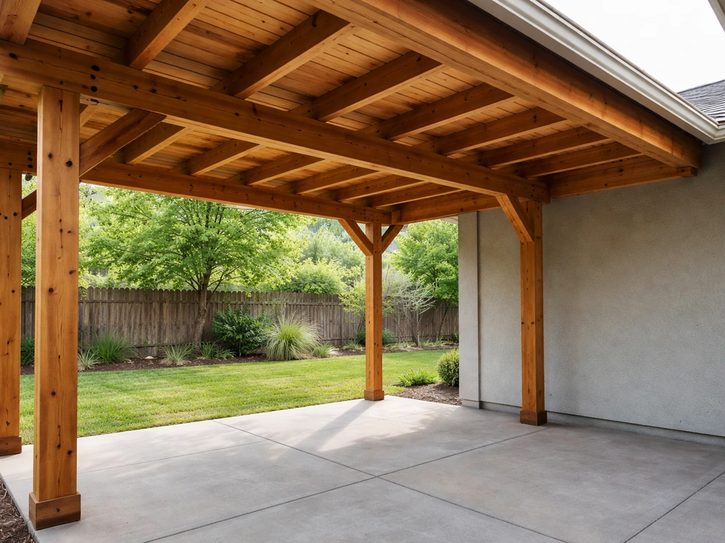 how to build a wood patio cover