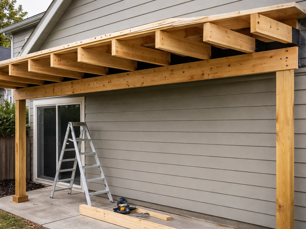 How to Attach a Patio Roof to an Existing House