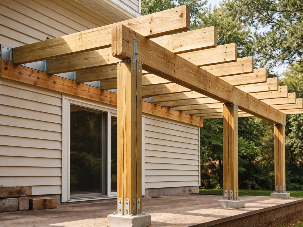 how to frame patio roof