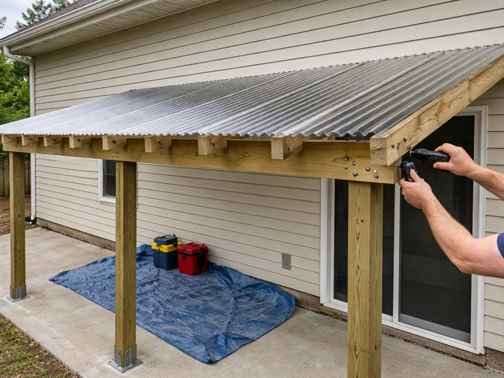 how to build a cheap patio cover